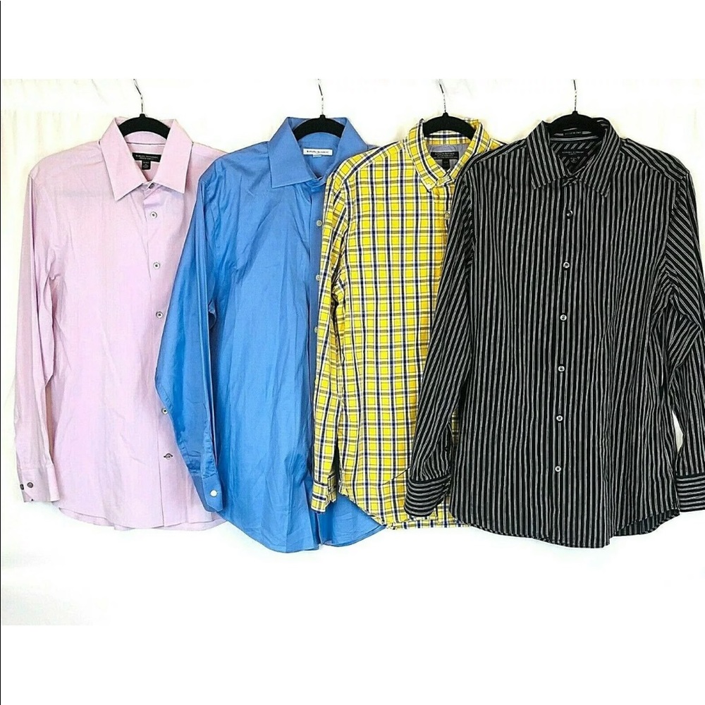 Lot Of 4 Banana Republic Sz M Dress Shirts Bundle